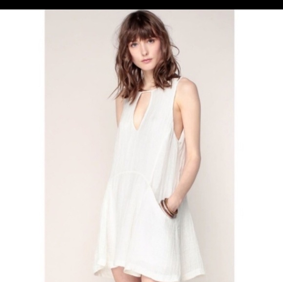 Free People Dresses & Skirts - Free People Smooth Sailing white linen dress